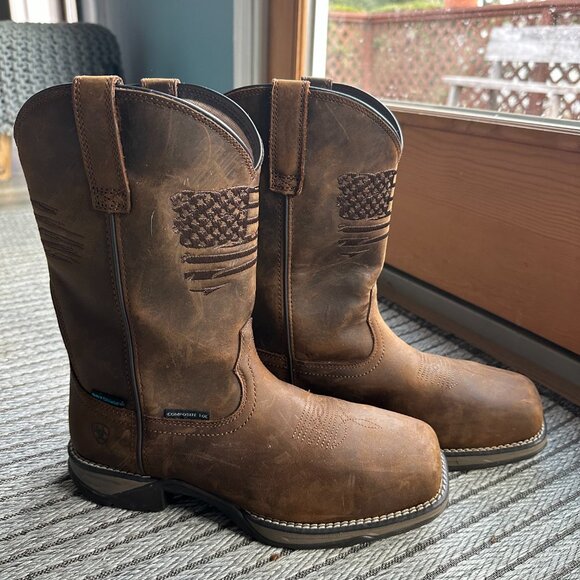 Ariat Leather Cowboy Boots - Picture 3 of 6